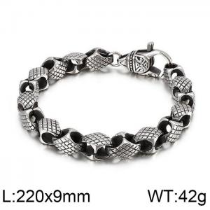 Retro Geometric Men's Punk Lobster Buckle Bracelet - KB101002-BD