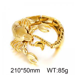 Stainless Steel Animal Scorpion Male Exaggeration Gold-plating Bracelet - KB125358-BDJX