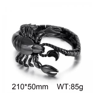 Stainless Steel Animal Scorpion Male Exaggeration Black-plating Bracelet - KB125359-BDJX