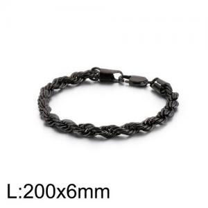 Hiphop Nightclub Hip Hop Men's Bracelet Fried Dough Twists Chain Stainless Steel Woven Twisted Rope Hand Jewelry - KB129862-Z