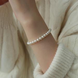 Stainless steel shell bead bracelet - KB188400-Z