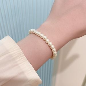 Stainless steel shell bead bracelet - KB188401-Z