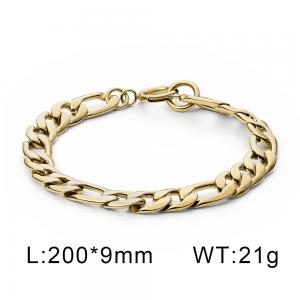 Stainless steel gold spring buckle 3:1NK bracelet - KB188532-Z