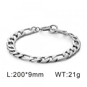 Stainless steel color spring buckle 3:1NK bracelet - KB188533-Z