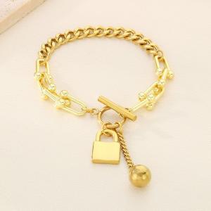 Stainless steel copper OT buckle bracelet - KB188685-Z