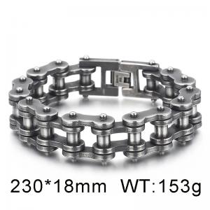 Exaggerated Rock Thick Hip Hop Bicycle Chain Men's Motorcycle Oxidation Color Bracelet - KB68855-BD