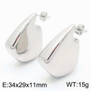 Women Stainless Steel Minimalist hollow Earrings - KE114120-KFC