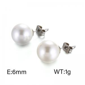 Minimalist women's classic pearl earrings - KE33505-Z