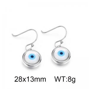 Devil's Eye Earhook Pattern Creative Shell Steel Earrings - KE85787-K