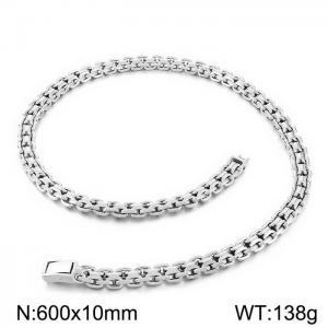 Retro men's stainless steel creative 10mm O-shaped necklace - KN237979-KJX