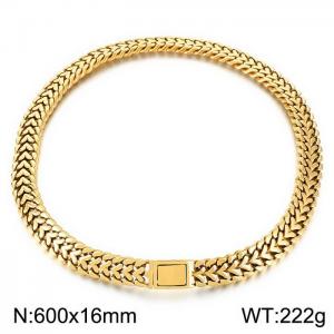 Stainless Steel Special Chain V-shaped Chain Fashion Necklace - KN237982-KJX