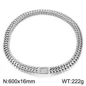 Stainless Steel Special Chain V-shaped Chain Fashion Necklace - KN237983-KJX