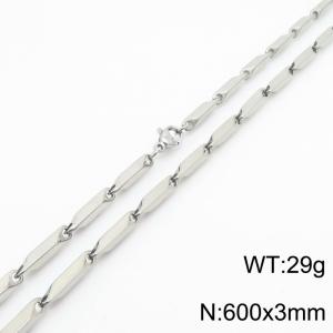 Stainless steel handmade diamond chain necklace - KN288353-Z