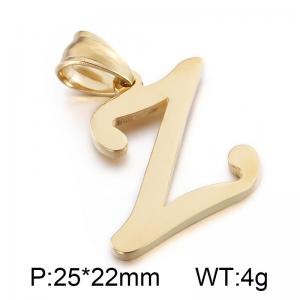 Stainless steel letter Gold-plating Pendant Z - KP54504-CD