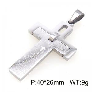 Bible Cross Stainless Steel High Grade Neutral Style Fashion Titanium Steel Pendant - KP56176-JE