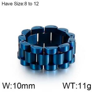 Men's minimalist style bracelet design with hip-hop blue ring - KR86694-KFC